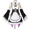 milky time ReZero Rem Maid Costume with Wig, Size L, Color Rem (Maid)