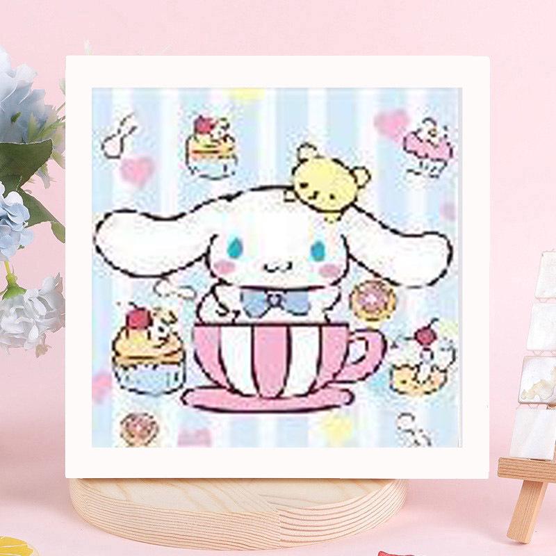 Детская алмазная мозаика Sanrio с наклейками-рамкой - Набор для самостоятельного изготовления, ручная работа, подарок
