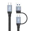 Кабель Type C — Type C/USB3.0, Type C (папа) — Type C/USB3.0 (папа), шнур для зарядки PD 100 Вт и быстрая передача данных 20 Гбит/с