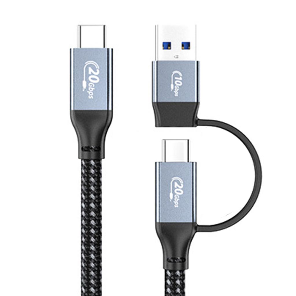 Кабель Type C — Type C/USB3.0, Type C (папа) — Type C/USB3.0 (папа), шнур для зарядки PD 100 Вт и быстрая передача данных 20 Гбит/с
