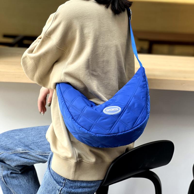 Повседневная женская сумка в клетку, ржавая линия, хлопковая сумка, нейлоновая сумка для пельменей, большая вместимость, сумка через плечо