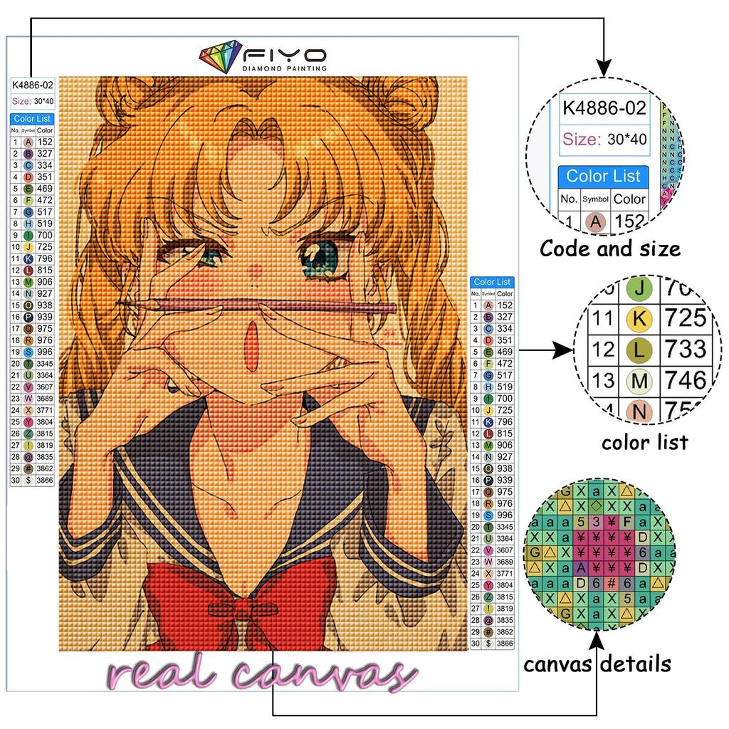 5D Алмазная картина Сейлор Мун DIY Алмазная вышивка Горный хрусталь Украшение дома