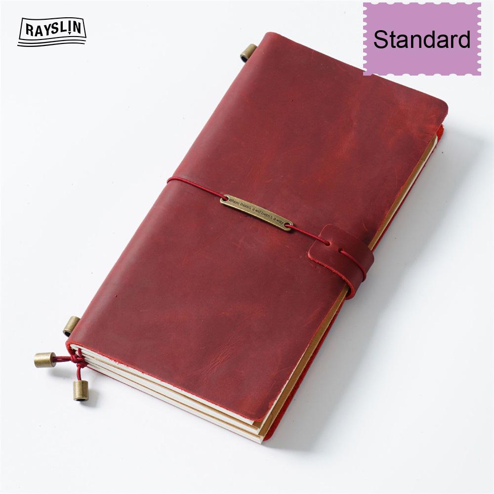 7 Colors 4 Sizes Travel Journal Genuine Leather Cover Handmade Notebook DIY A5 Diary Office School Note Book Free Embossing Name