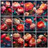 5D Алмазная мозаика Пион Красный Картина Стразы Вышивка Цветок Полный Квадрат Круглый Наборы Живопись Новое Поступление Настенное Искусство