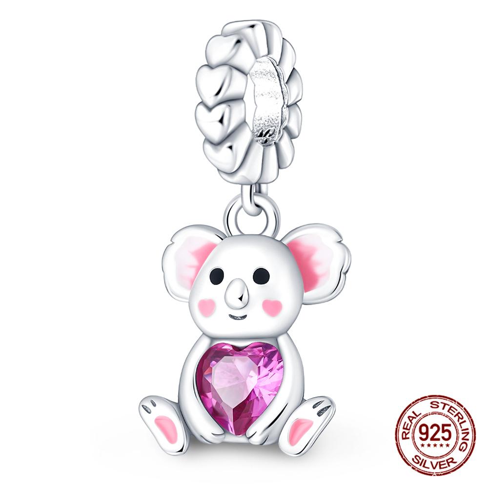 100% 925 silver Animal Series Bulldog Zebra Squirrel Charms Fit Original 925 Bracelet DIY Jewelry Making Women Gift