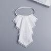 Lace Embriodery Shirt Detachable Collar Ties for Womens False Collar Retro Neck Ties Decorative Neckline Ruffled Fake Collar