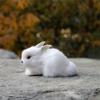 Decoration Lifelike Animal Desktop Furnishings Plush Toys Easter Rabbits Simulation Rabbit Model