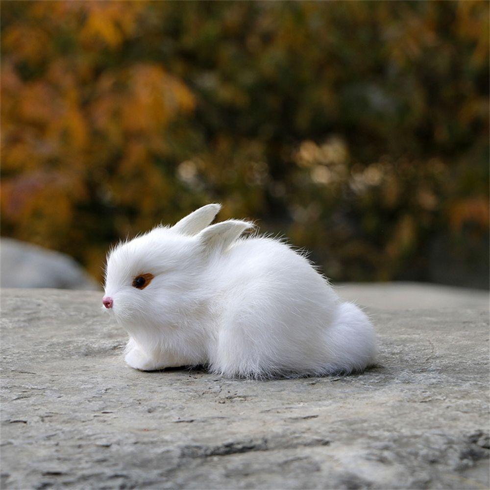 Decoration Lifelike Animal Desktop Furnishings Plush Toys Easter Rabbits Simulation Rabbit Model