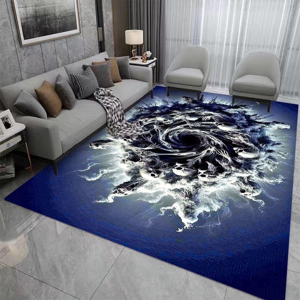 1 шт. Яркий 3D ковер с иллюзией скелета, фланелевый, мягкий, нескользящий, противоусталостный, с красочным клетчатым узором, коврик для пола