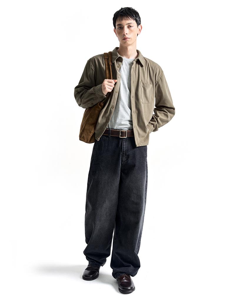 COSTUME O’CLOCK Denim Washed Curved Pants Black Coospt256Black