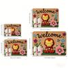 1pc Polyester 2D Flat Printing Marvel Doormats Iron Man Soft Flannel Welcome Rug, Ultra-Cozy Floor Mat for Bedroom Living Room