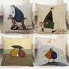 Подушка с принтом S-Sam Toft Art Чехол для подушки Удобный двусторонний чехол для подушки Идеально для автомобиля, дивана, спальни и других мест