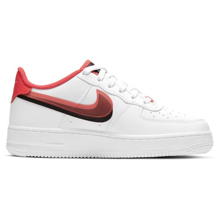 (GS) Nike Air Force 1 LV8 'Double Swoosh - Bright Crimson' Kids' CW1574-101