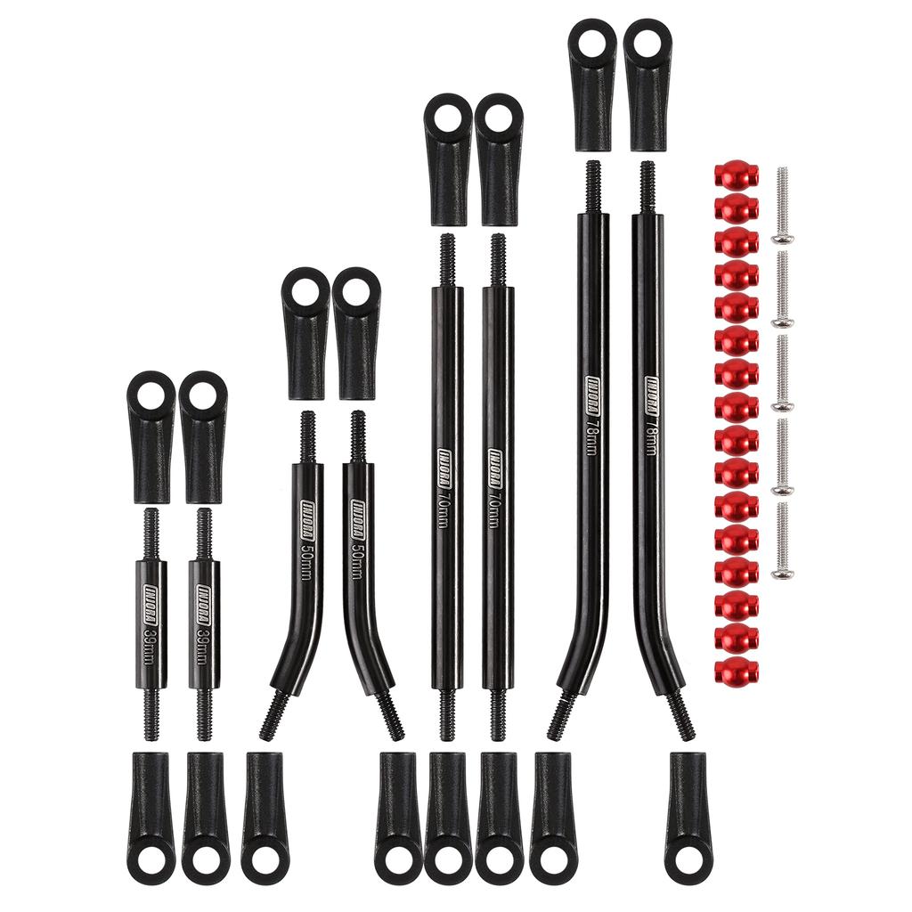 INJORA Stainless Steel High Clearance 4 Links Set Upgrade Parts For 1/24 RC Crawler Axial SCX24 Jeep Gladiator Dodge Power Wagon