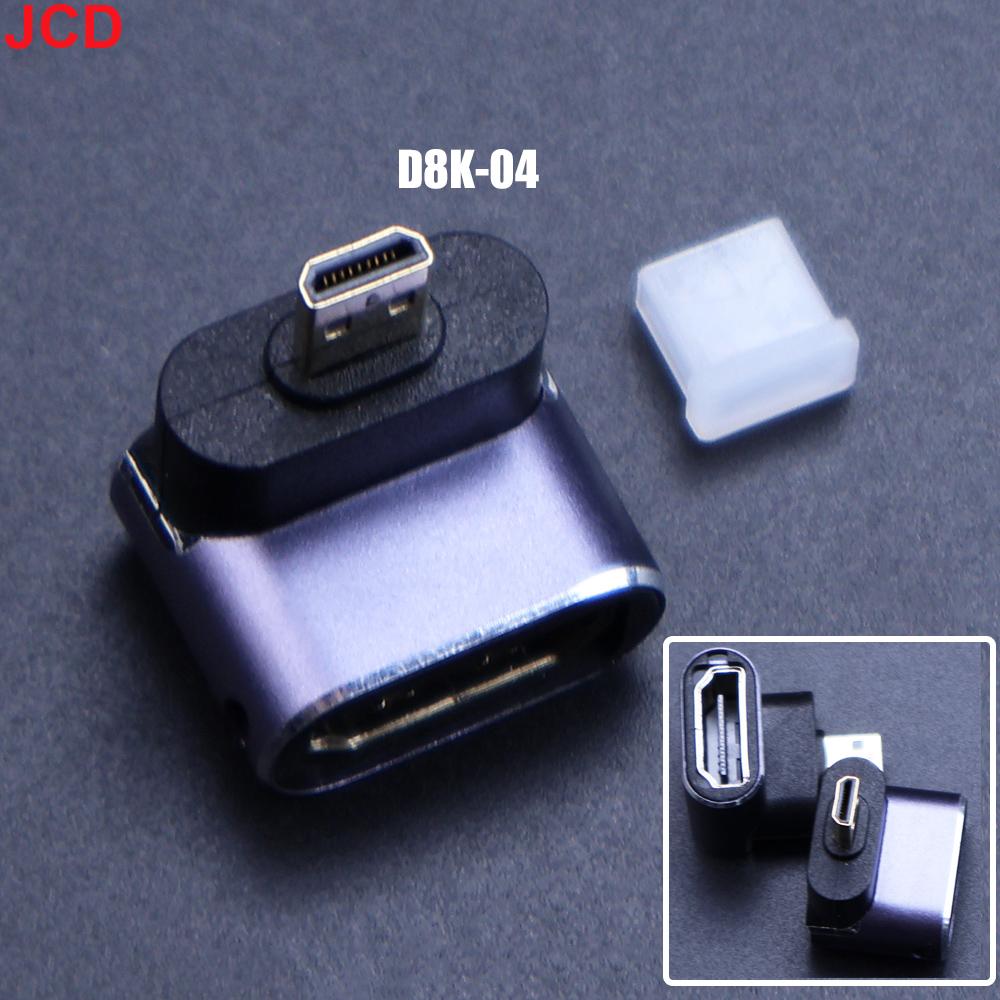 Совместимый с HDMI адаптер 90 270 градусов Прямоугольный конвертер «папа-мама» 8K HD Разъем Mini / Micro HDMI-совместимый удлинитель