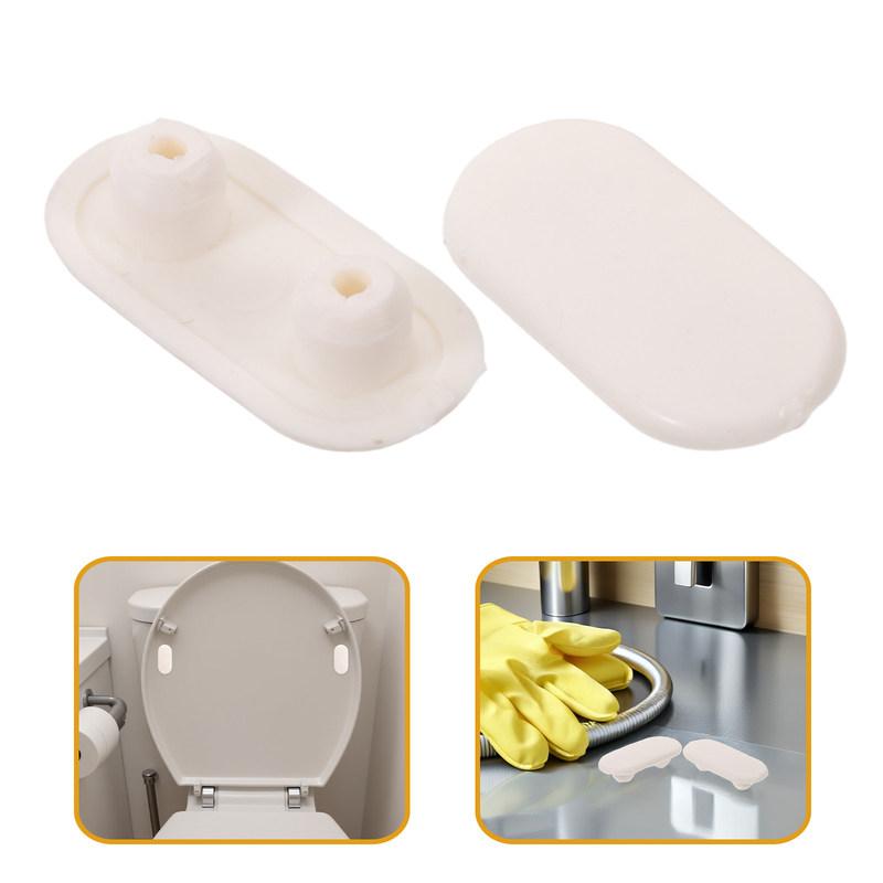 4 Pcs Seat Pads Replacement Part for Toilet Attachment Bumper Kit Seats ABS Anti-collision Buffers Plastic Bumpers Bidet