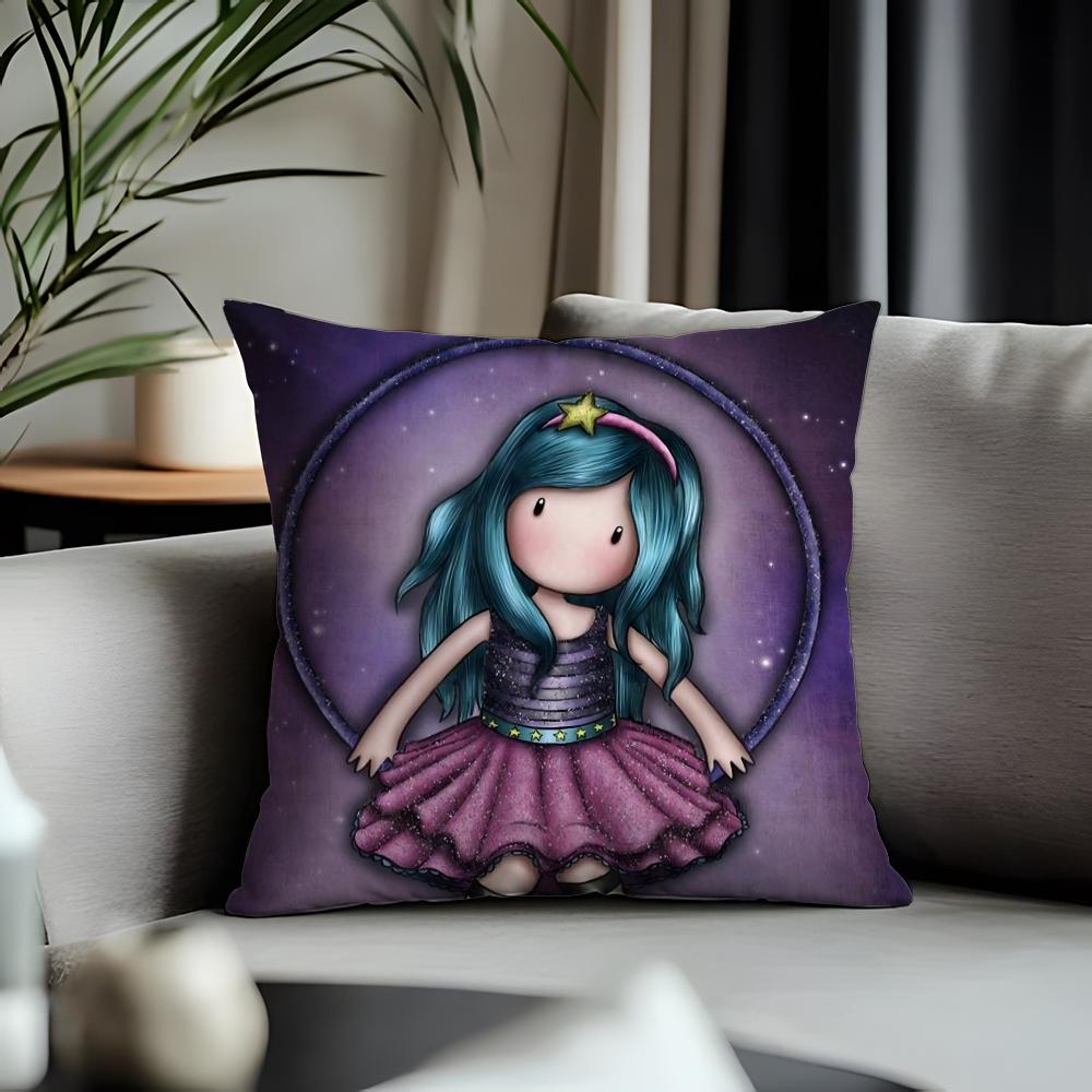 Viral SSantoro Gorjussied Cushion Cover Antidustmite Pillowcase Invisible Zipper Silky Short Plush Sofa Cushion Cover