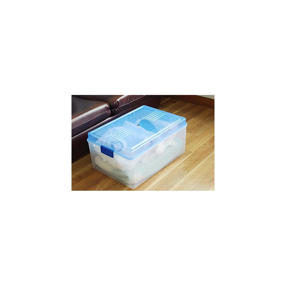 Sanko Plastic Storage Case Best Box, 583cm (W) x 408cm (D) x 276cm (H), Clear Blue