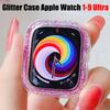 Glitter Clear Case For Apple Watch Series Ultra2 9 8 7 5 6 SE Ultra Bling Bumper Protect Cover For iWatch 41 45 49 44 40 42 38mm