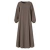 Hijab Maxi Dress Abaya Women Long Sleeve Solid Ramadan Elegnat Dresses Party Robe Isamic Abaya Turkey Hijab Kafta Clothing