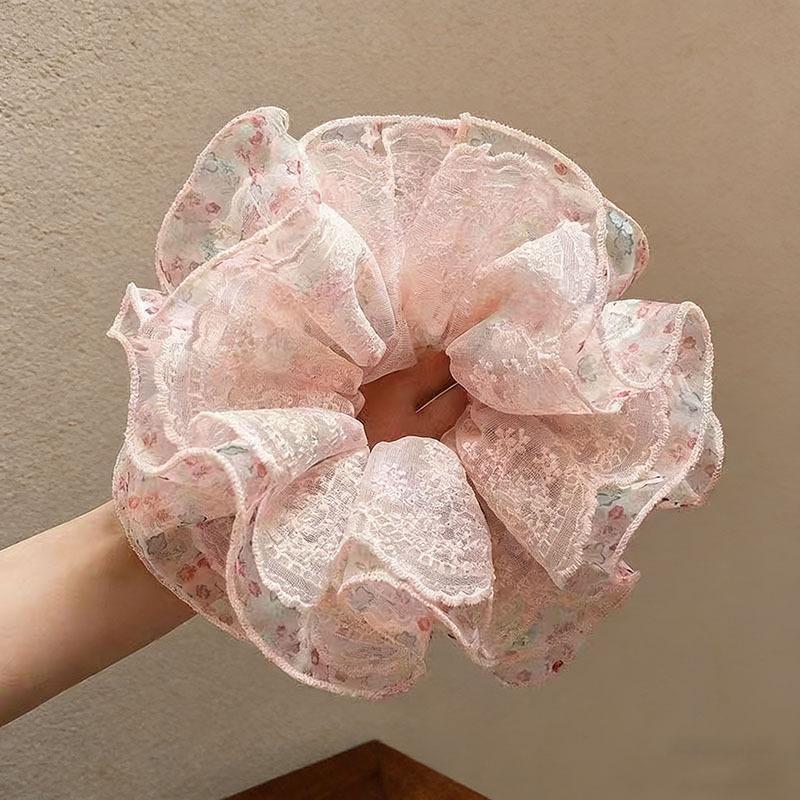 French-Korean Double-Layer Ballet Lace Extra Large Hair Scrunchie