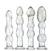 VaHppy Glass анальные пробки Тонкие и длинные Глубокие анальные стягивающие бусины Унисекс Гей Секс-игрушки Дилдо Мастурбаторы SM