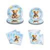 Watercolor Bear Party Tableware Children'S Birthday Teddy Theme Tablecloth Disposable Decorative Goods Set