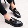British Style Low-Top Casual Leather Tassel Business Shoes Classic Men's Thick Bottom Work Boots Round Toe Oxford Shoes