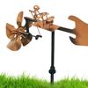 Metal Wind Spinner Metal Drummer Windmill Statue Decorative Wind Power Rock Art Statue for Garden Yard Patio Lawn Porch Backyard