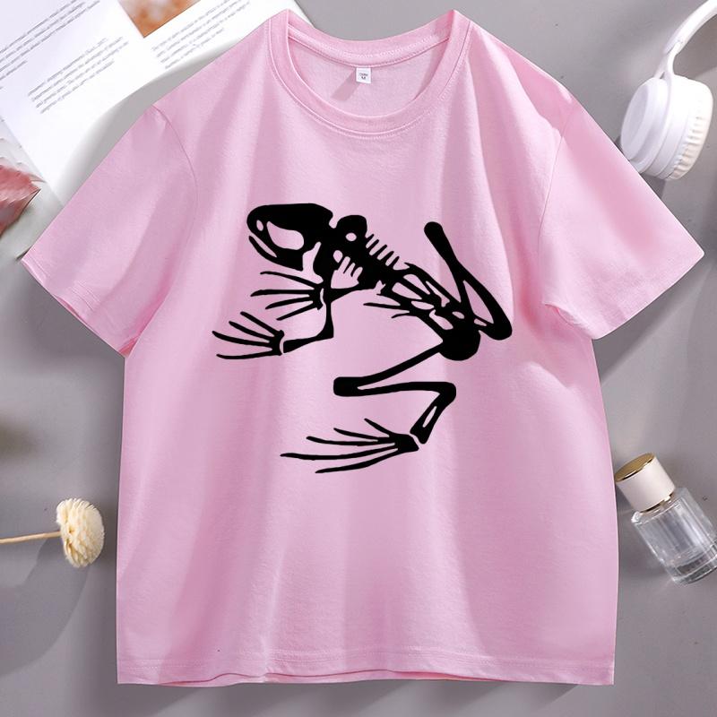 Unisexs Funny Designer Frog Tshirts Cotton Printed Oneck Tshirts Skeleton Frog T Shirt Unisex Short Sleeve High Quality Clothing