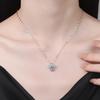 Moissanite Necklace Women 1ct Mickey Princess Pendant Lip Chain Cute Classic Jewelry