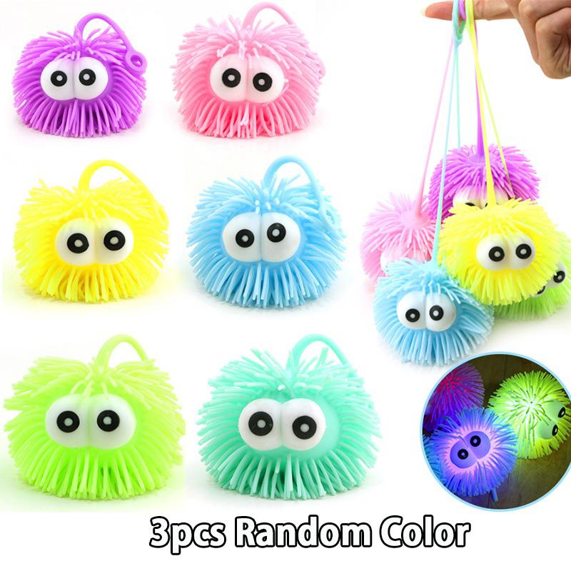 Funny Pop Eyes Stress Ball Bouncy Ball Sensory Toy Anti-Stress Fidget Toys Glow Balls For Kids Adults Birthday Party Gift