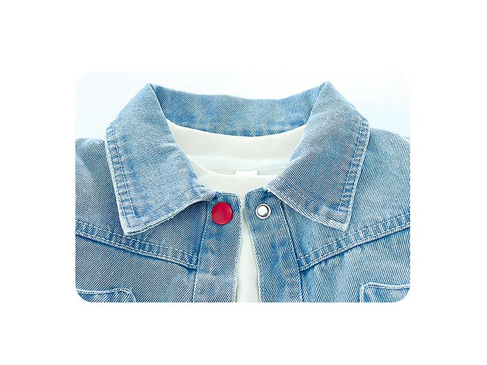 Spring Girls' Cat Denim Princess Dress Set - Baby Puffy Skirt Two-Piece