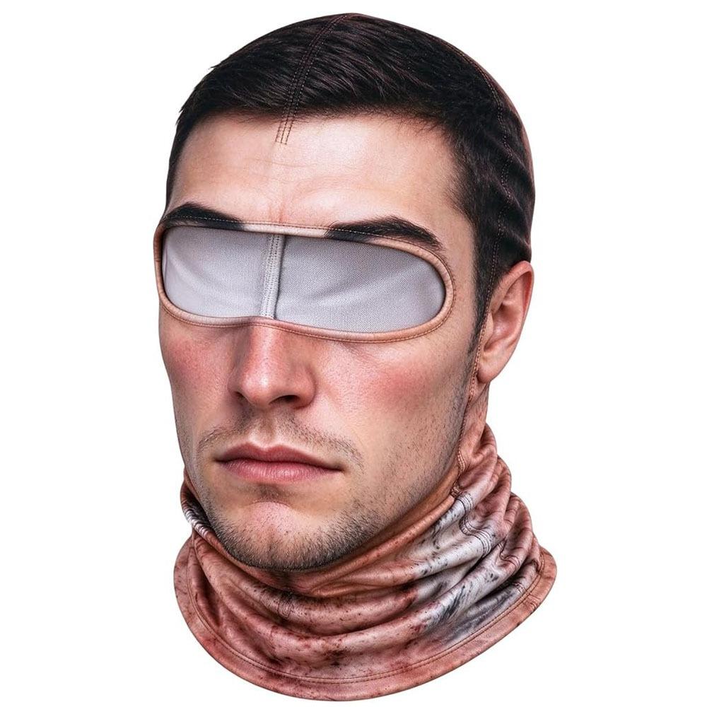 Full Coverage Old Man Balaclava Face Mask White Mustache Ski Mask Hood Costume Parties