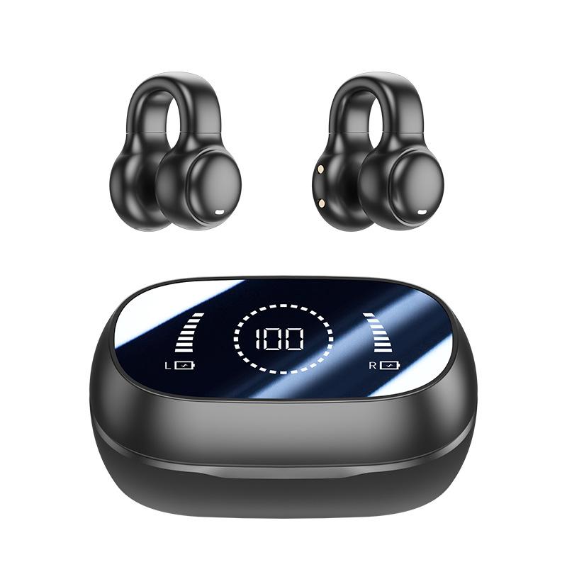 Новая Bluetooth-гарнитура M47 Conduction: Беспроводная связь, крепление на ухо, цифровой дисплей, длительное время работы от аккумулятора для занятий спортом.