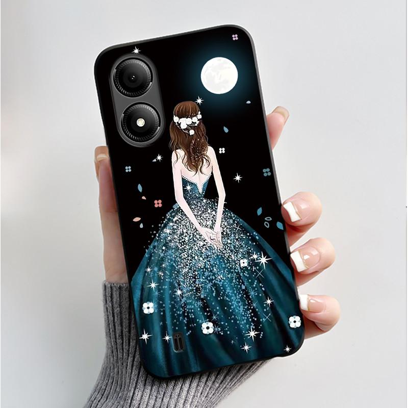 Чехол с принтом для ZTE Blade A33S A34, мягкий силиконовый черный корпус для ZTE Blade A31 Plus, чехол, милый цветочный мультяшный корпус