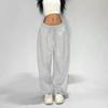 Women's Casual Solid Sweatpants High Waist Lace Up Loose Joggers Pant Classic Baggy Streetwear Women Sport Dance Trouser