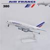 Декор комнаты 20 см Миниатюрный самолет A380 Металл Масштаб 1/400 Самолет Авиалиний Air France Сплав Модель Литой Авиационный Коллекционный