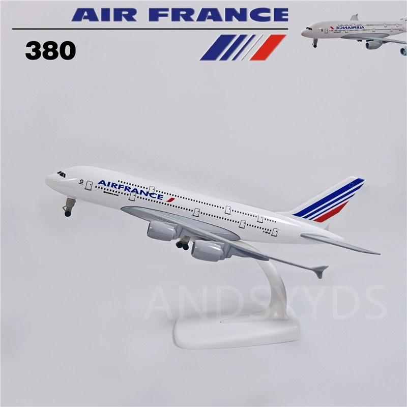 Декор комнаты 20 см Миниатюрный самолет A380 Металл Масштаб 1/400 Самолет Авиалиний Air France Сплав Модель Литой Авиационный Коллекционный