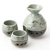 Ohori Soma Ware Matsunaga Kiln Sake Bottle and Sake Cup Set Sake Double-Round Double-Round (2 Cups)
