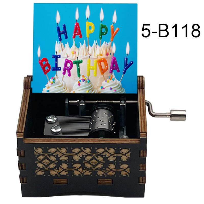 Hand Crank Happy Birthday Music Box Birthday Return Gifts for Kids Kids Return Gifts for Birthday ( Custom Print Available)