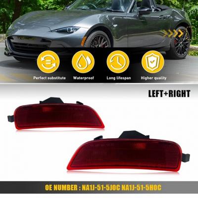 2 шт. Задние боковые габаритные огни ЛВ ПР для 2016-22 Mazda Miata MX-5 с красным рассеивателем EOA