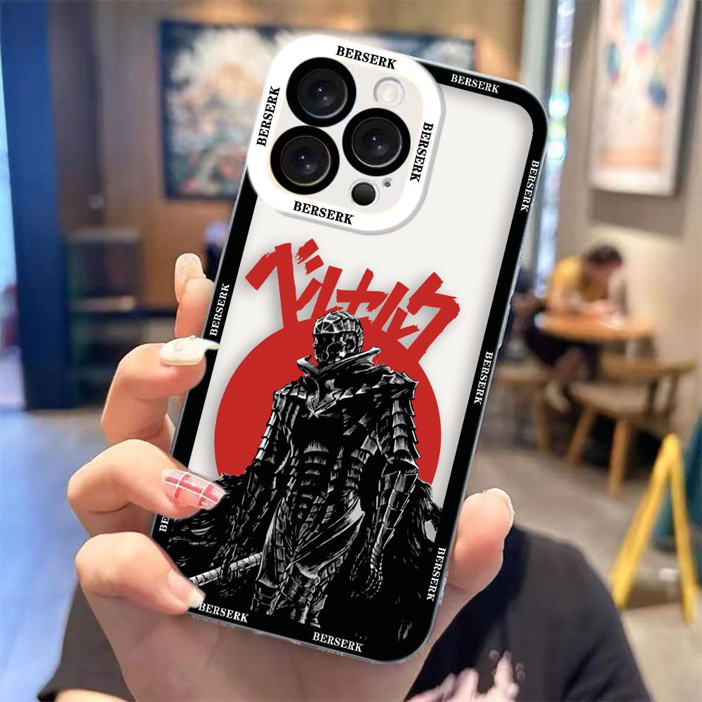 Аниме B-Берсерк G-Гатс Чехол Прозрачный Чехол для Телефона Для iPhone Apple 17 AIR 16E 16 15 14 12 13 11 Pro Max Plus XR TPU DIY Чехол-Оболочка