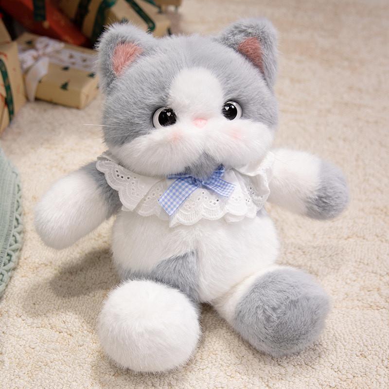 Calico Realistic Cat Plush Toy Soft Stuffed Animal For Girls And Birthday Gifts