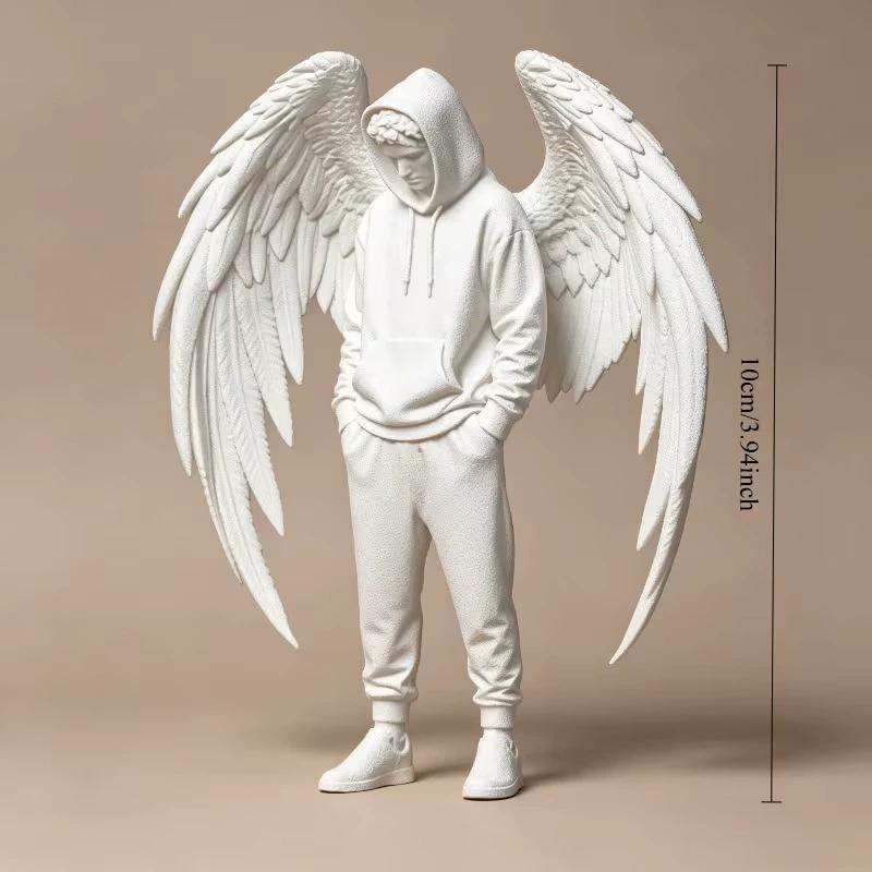 Statue Figurine for Home Decor, Small Collectible Sculpture Ornament for Shelf Tabletop