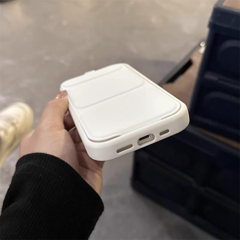 Инновационный кожаный чехол для телефона для iPhone 17 16 15 14 13 12 11 Pro Max с боковой вставкой, кронштейн для MagSafe, мягкая силиконовая крышка, противоударный