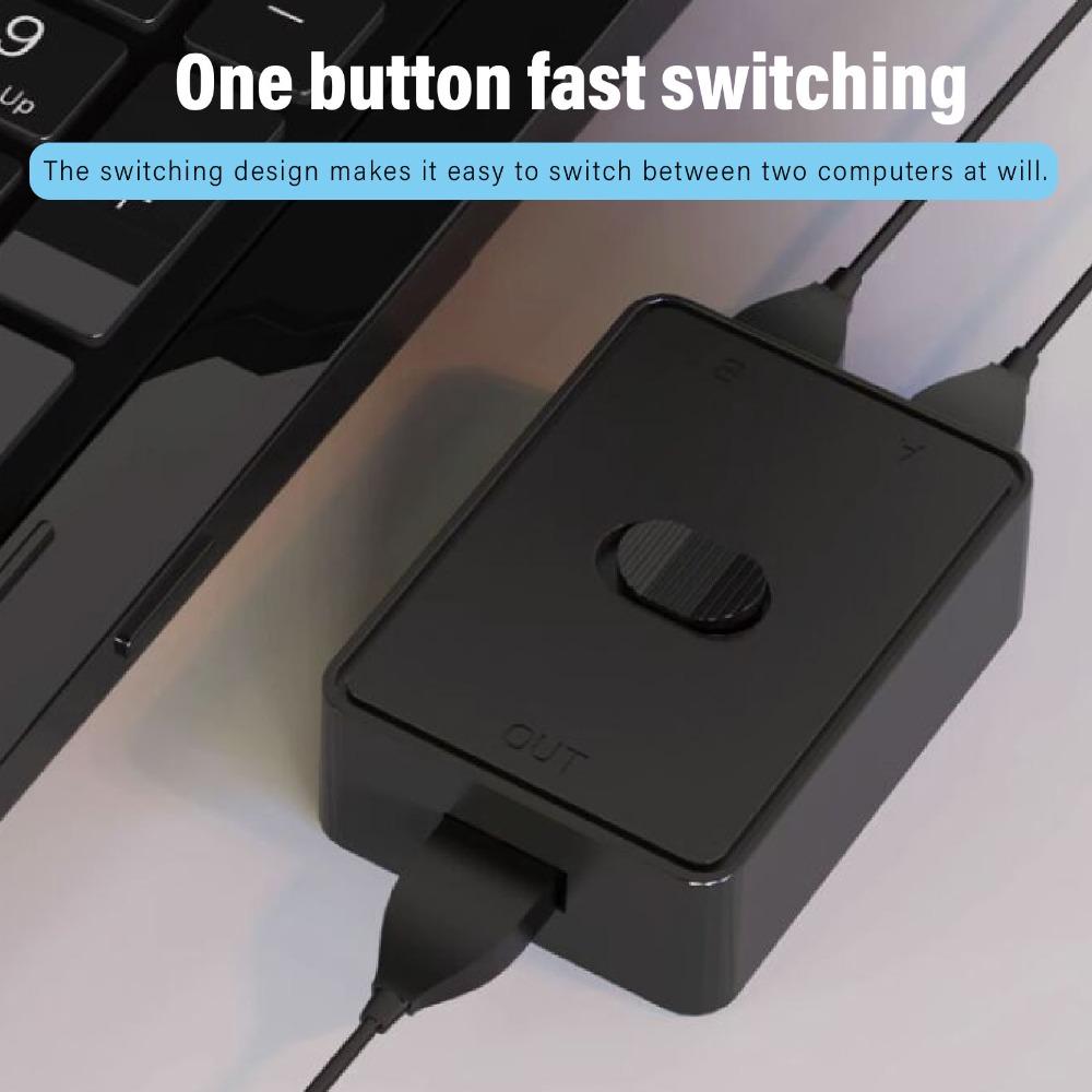 Plug and Play USB KVM Switch 2 in 1 Out/ 1 in 2 Out USB Switch Selector  Scanner