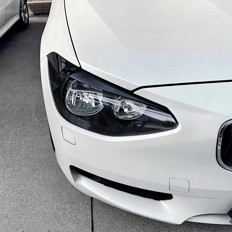 2 шт. Глянцевые черные накладки на ресницы фар для BMW 1 серии F20 F21 Стандартный Дорестайлинг 2011-2014