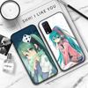 JW66 Hatsune Miku черный мягкий чехол для iPhone 16 15 Plus 14 13 Pro 8 SE XR XS Max P30 Nova 5T Y5P Y6 Y7 Y8P Y9 Realme C30 C33 C31 VIVO Y36 V27