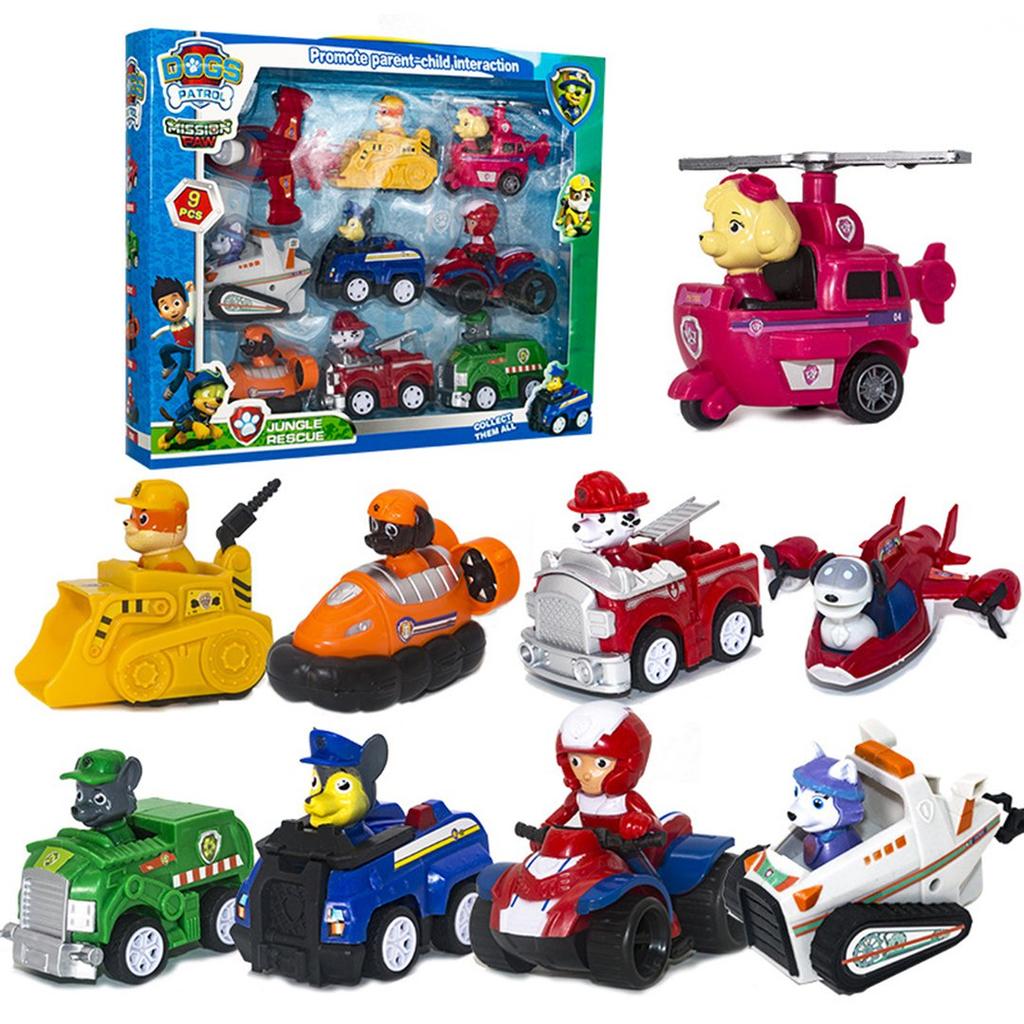 Icon Toy set children's pull back car full set of patrol car wangwang team stand big rescue car boy girl toy